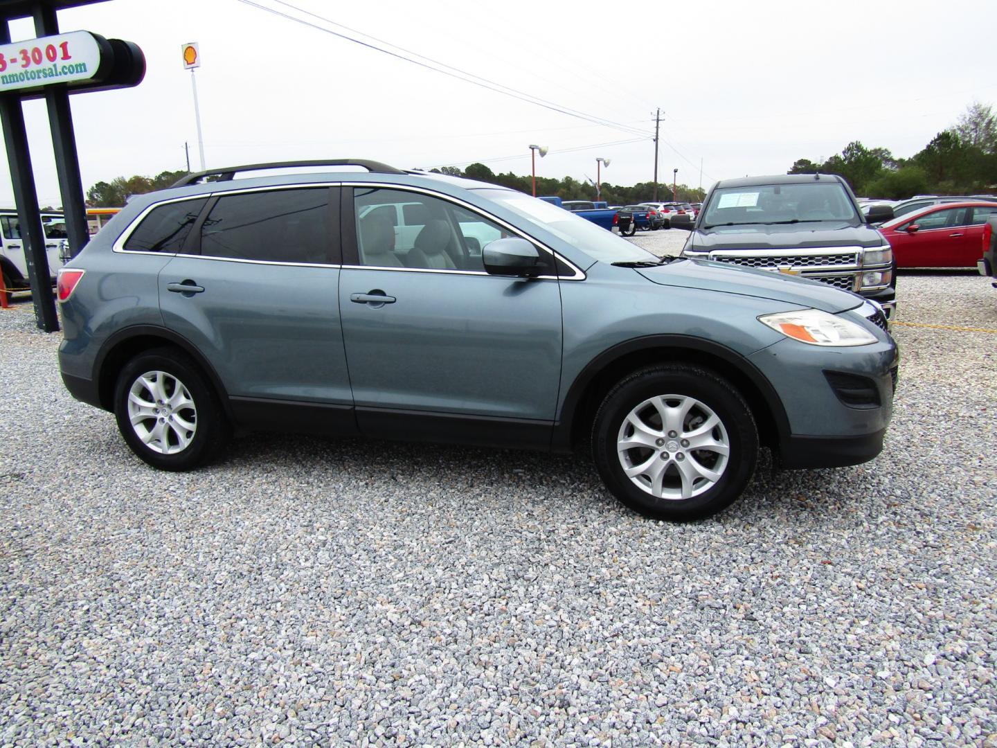 2012 Blue /Gray Mazda CX-9 Touring (JM3TB2CV1C0) with an 3.7L V6 DOHC 24V engine, Automatic transmission, located at 15016 S Hwy 231, Midland City, AL, 36350, (334) 983-3001, 31.306210, -85.495277 - Photo#0